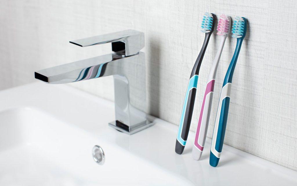 Three toothbrushes