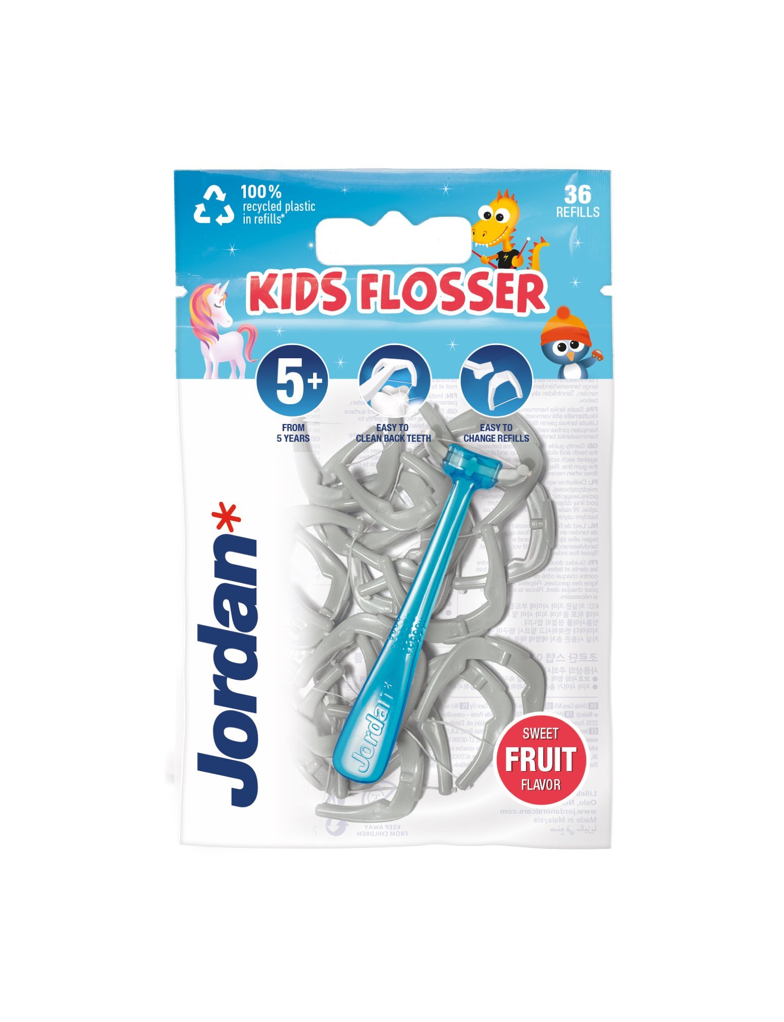 Knoglemarv godtgørelse nikkel Kids Flosser - Jordan Oral Care