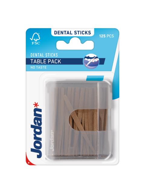 Dental sticks -hammastikut pöytäpakkauksessa valkoinen