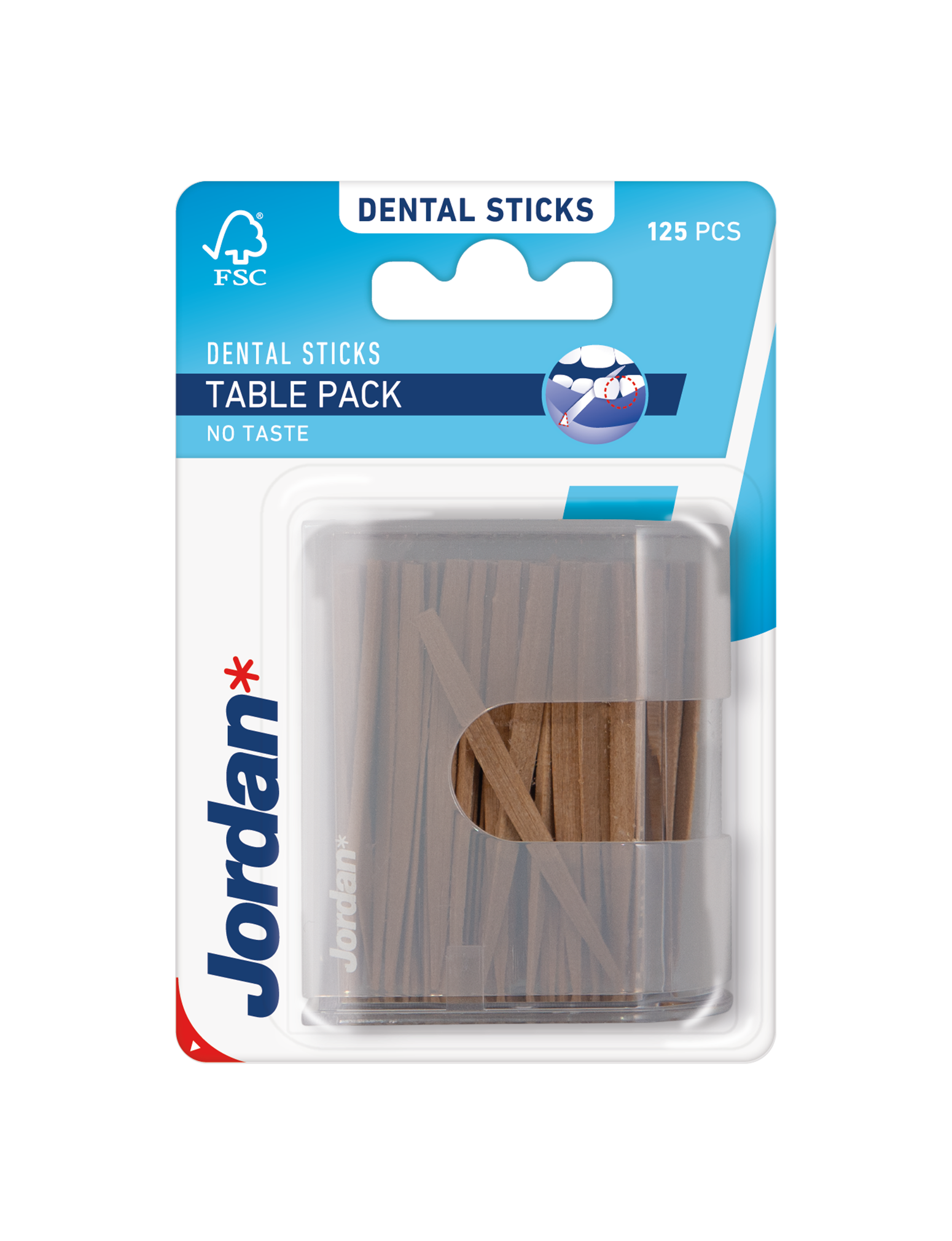 Dental sticks -hammastikut pöytäpakkauksessa valkoinen