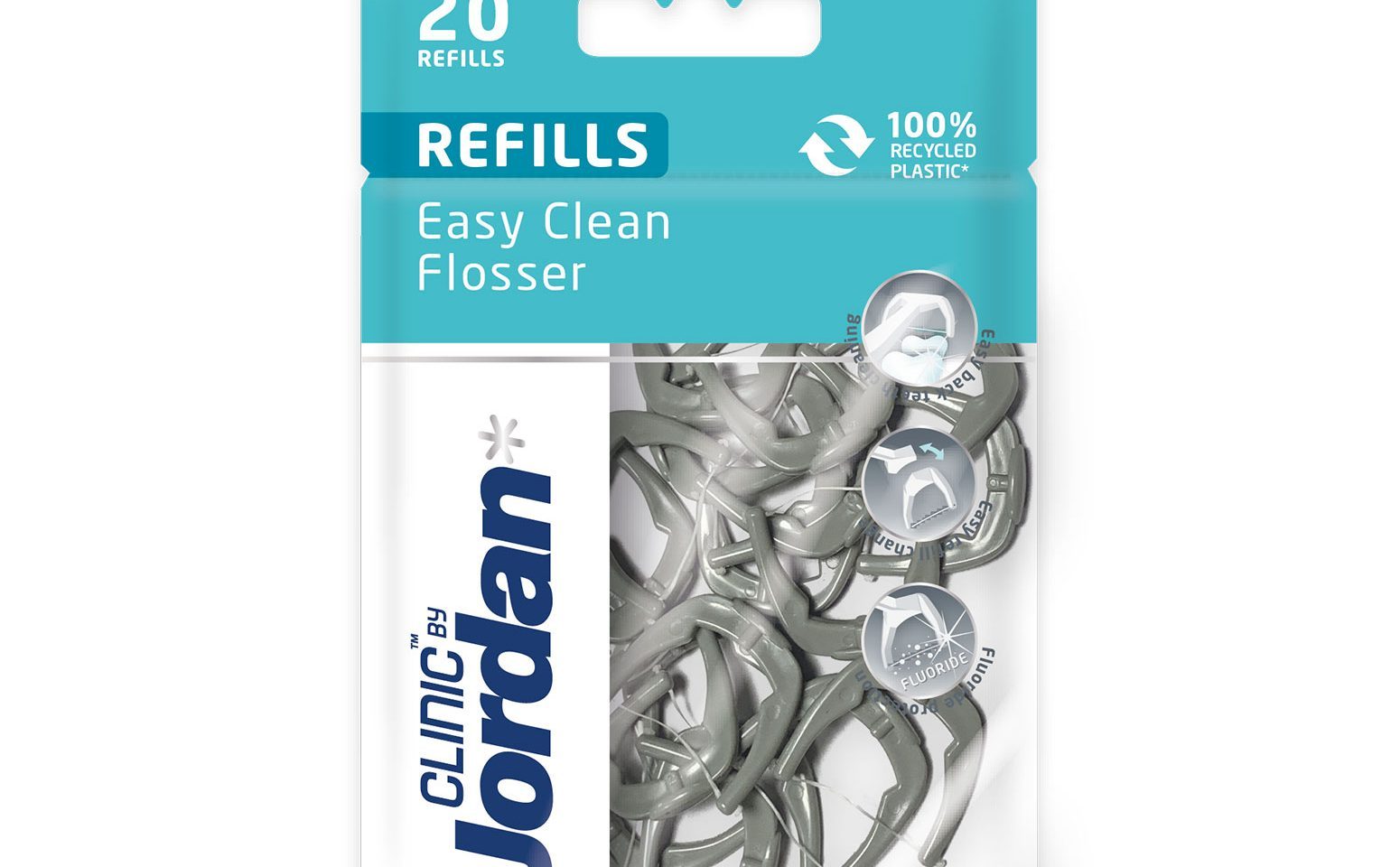 Clinic Easy Clean Flosser Refill Jordan Oral Care