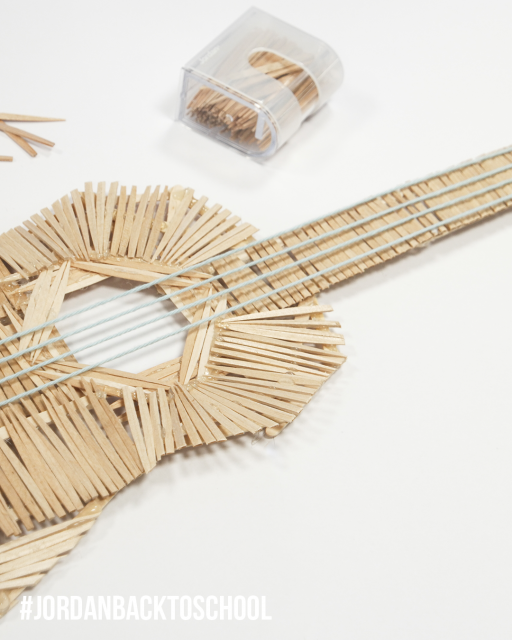 guitar made from toothpicks