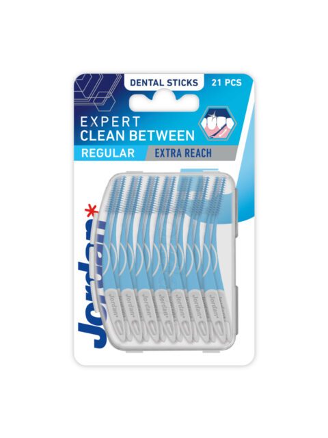 Jordan clean between tandstickor för skonsam rengöring mellan tänderna